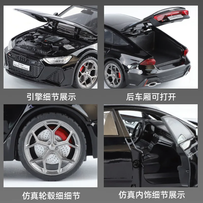 Simulation 1:24 Audi RS7 alloy car model ornament toy birthday gift recommendation