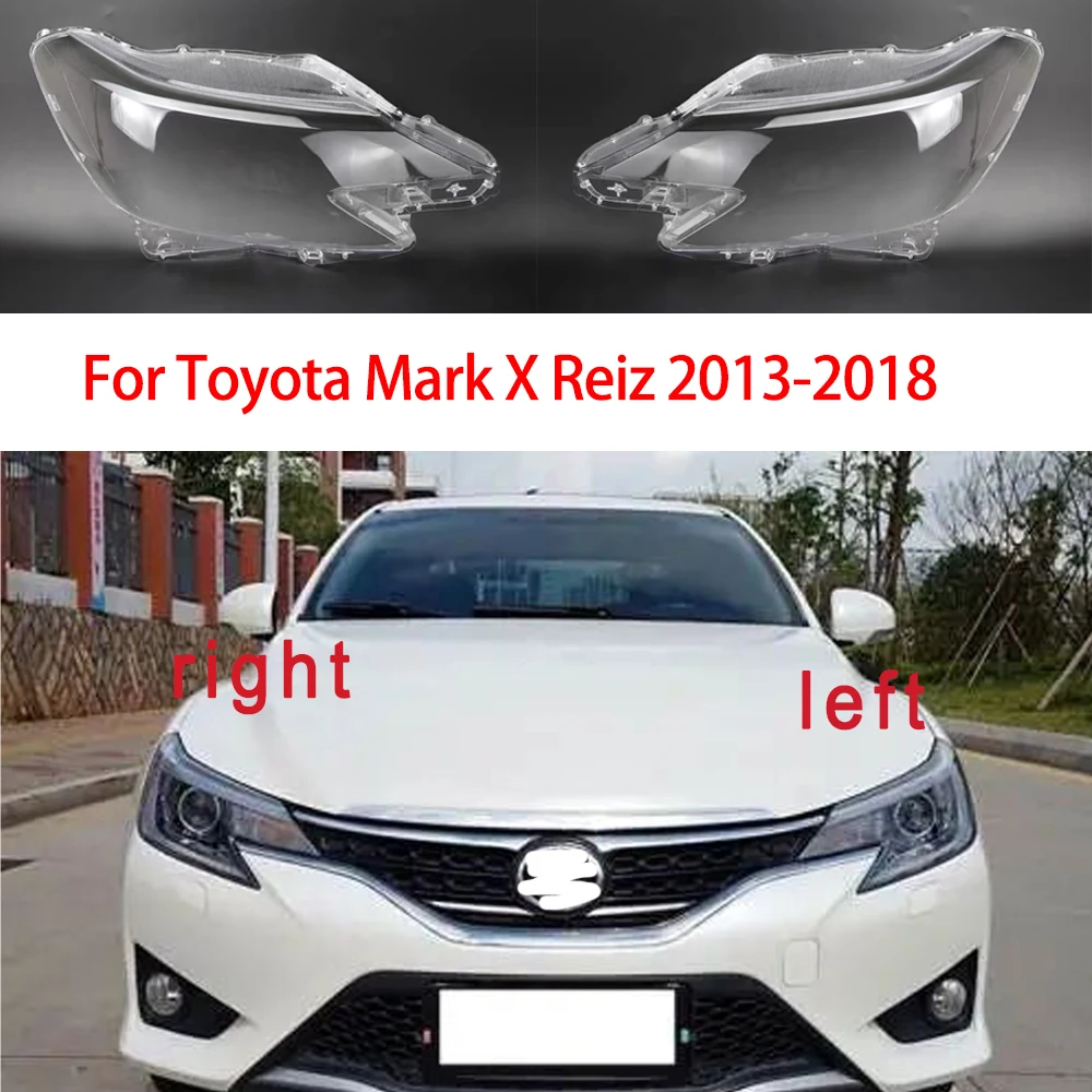 

Car Front Headlight Glass Cover For Toyota Mark X Reiz 2013-2018 Plexiglass Lens Replace Lampshade Auto Headlight Lens Shell