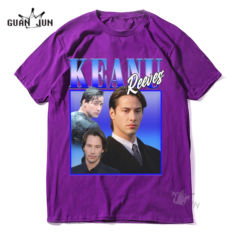 KEANU REEVES Homage T-shirt for Women Men\'s Graphic Print T Shirt Birthday Gift for Her Vintage 90s Nostalgia Short Sleeve Shirt