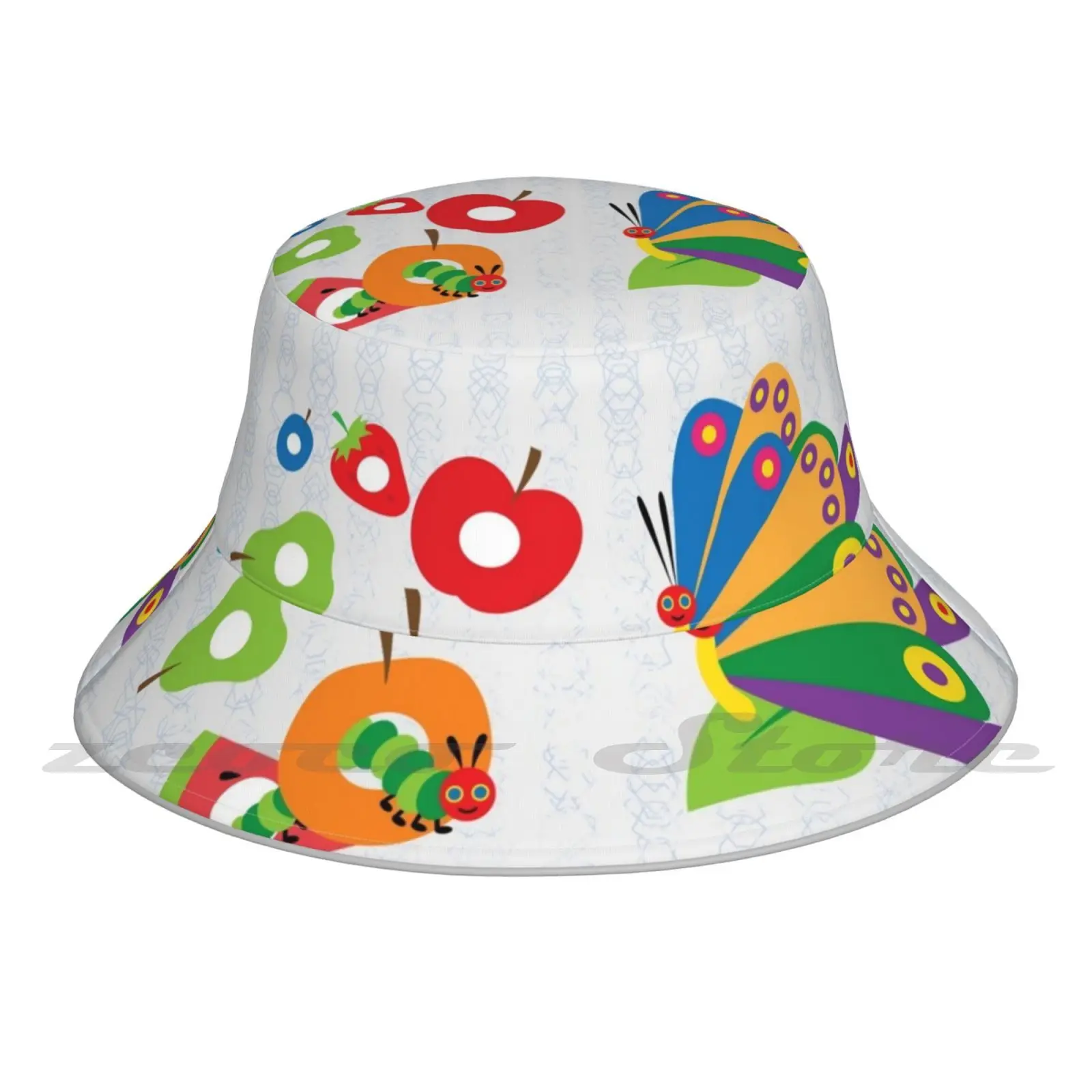 Hungry Cap Diy Light Foldable Sunshade Fashion Fisherman Hat Preschool Kindergarten Kids Primary Fruit Eating Snack Teacher