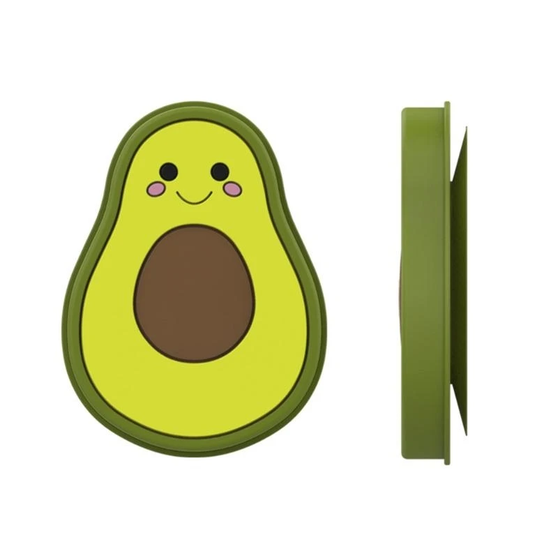 J15U لطيف الكرتون الأفوكادو الطفل مصاصة السلطانية مقسمة طبق عشاء الرضع تعلم طبق تقديم الطعام غير سامة خالية من مادة BPA وعاء #3