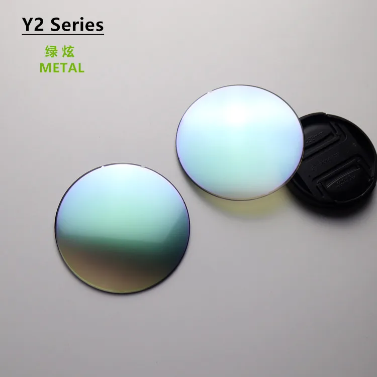 EXIA Lens Y2 Flash Mirror Mist Green Coatings SHMC Sunglasses Lenses Base Curve 2
