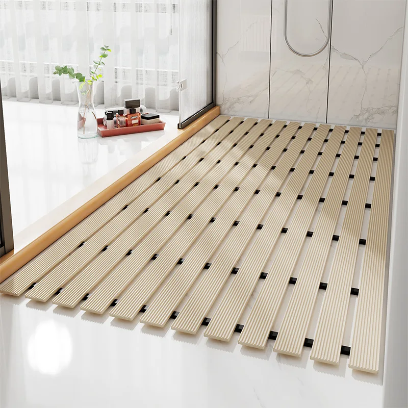 EIFLOY PVC Shower Mats Anti Slip in Bathroom Heave Duty Rubber Back Foot Mats for Home Hotel Waterproof and Drop-proof