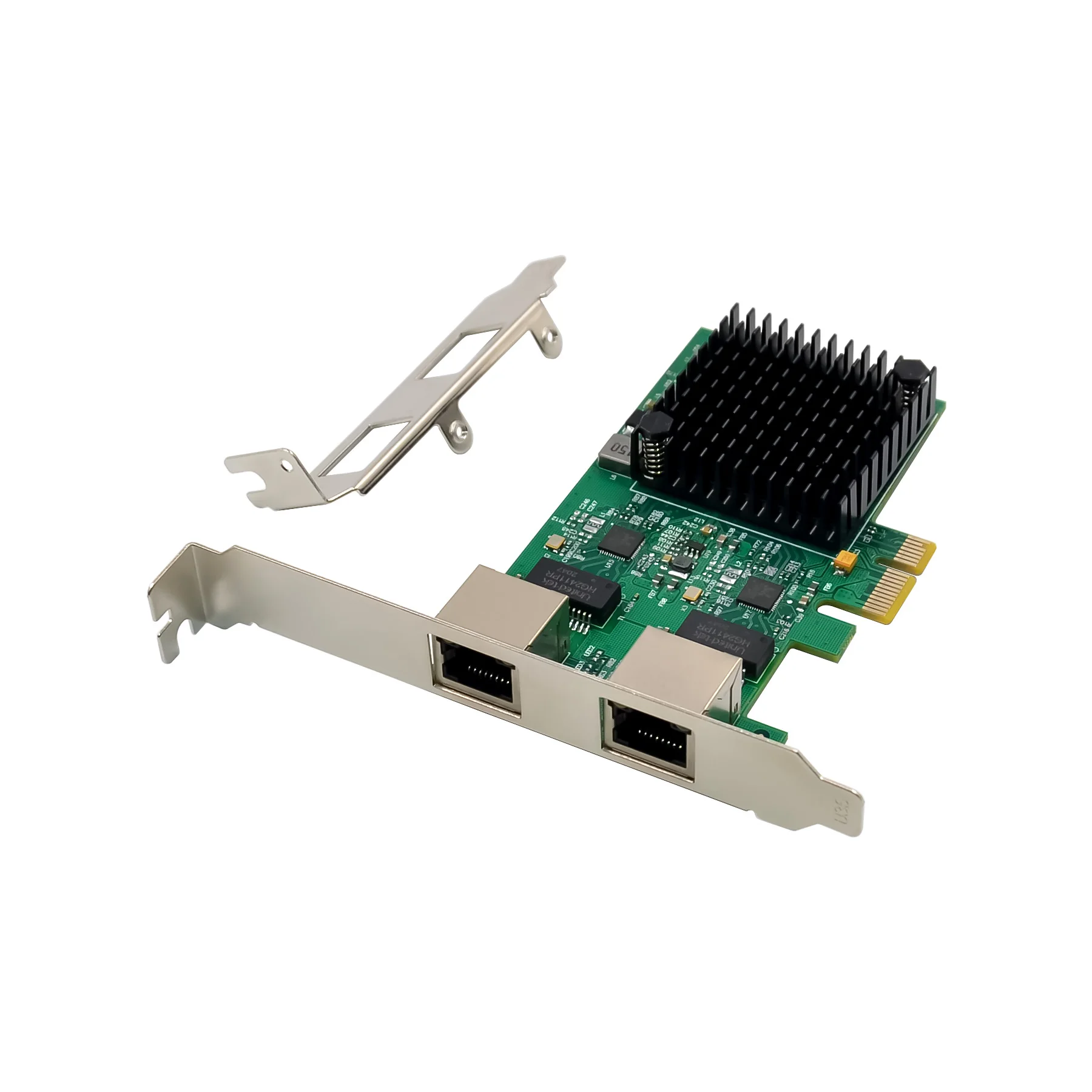 

2 RJ45 Port PCIE Chip Realtek RTL8125 10/100/1000M/2.5G dual port Lan Network Card Adapter 1000M Ethernet Desktop Gigabit