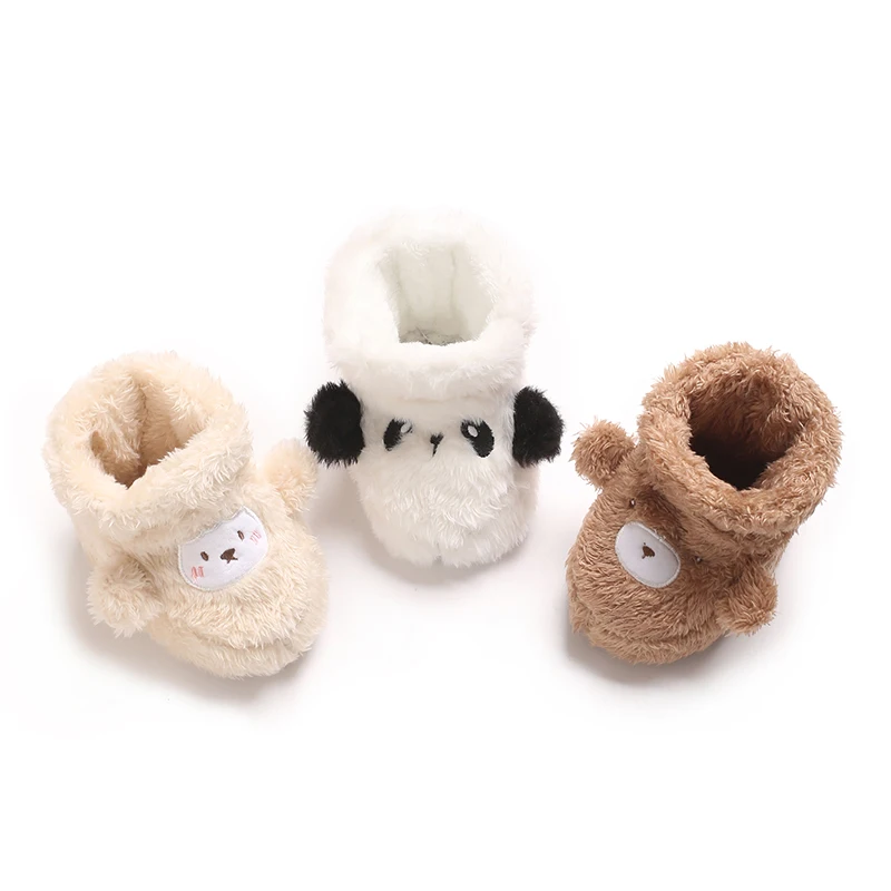 

NEW 0-1Year Toddler Infant Walking Shoes Winter Newborn Baby Girl Boy Cute Cartoon Cotton Shoes Soft Sole Plus Velvet Warm Boots