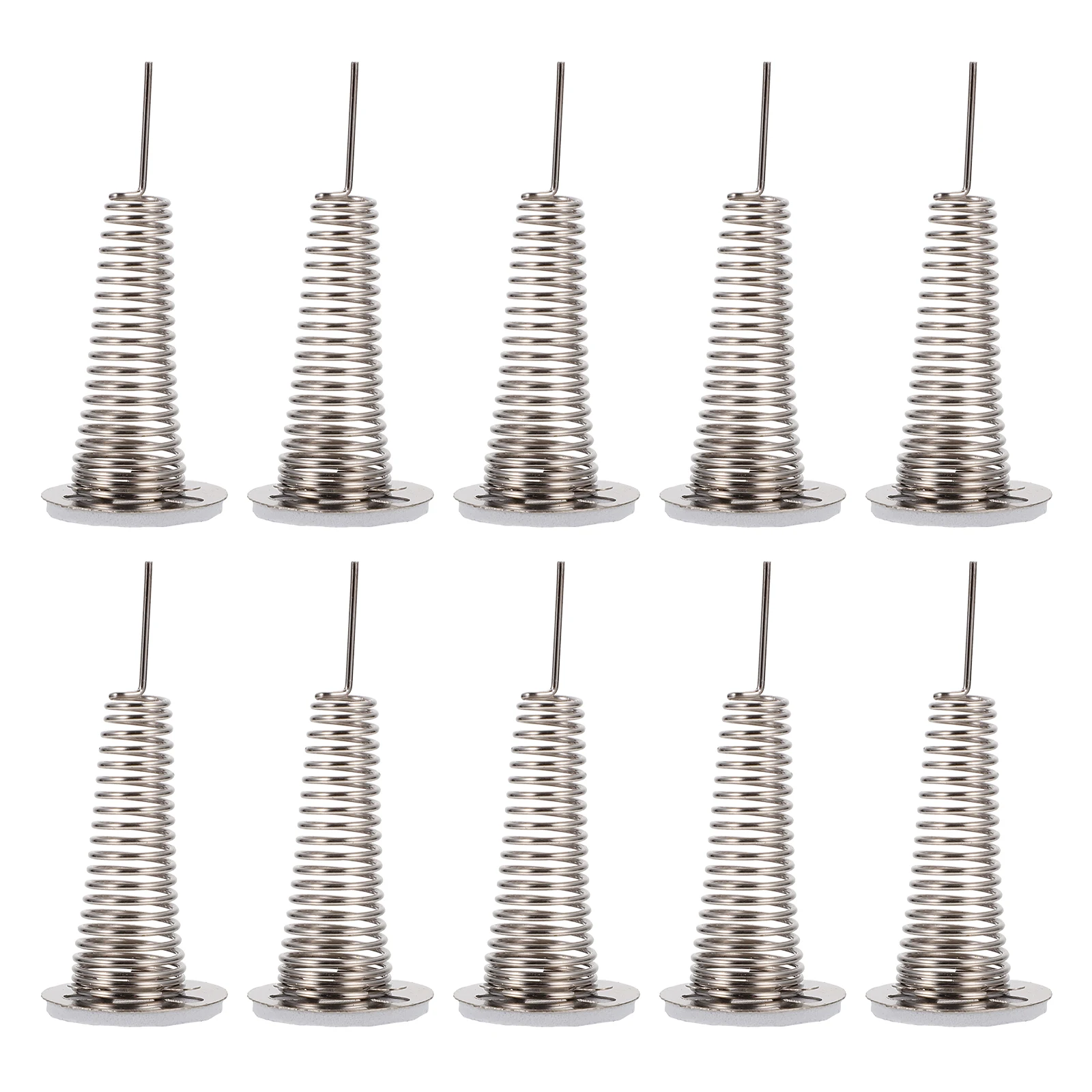 

10 Pcs Spring Base Accessories Shaking Head Decor Base Ornament Accessories Wear Resistant Easy Storage Silver Color