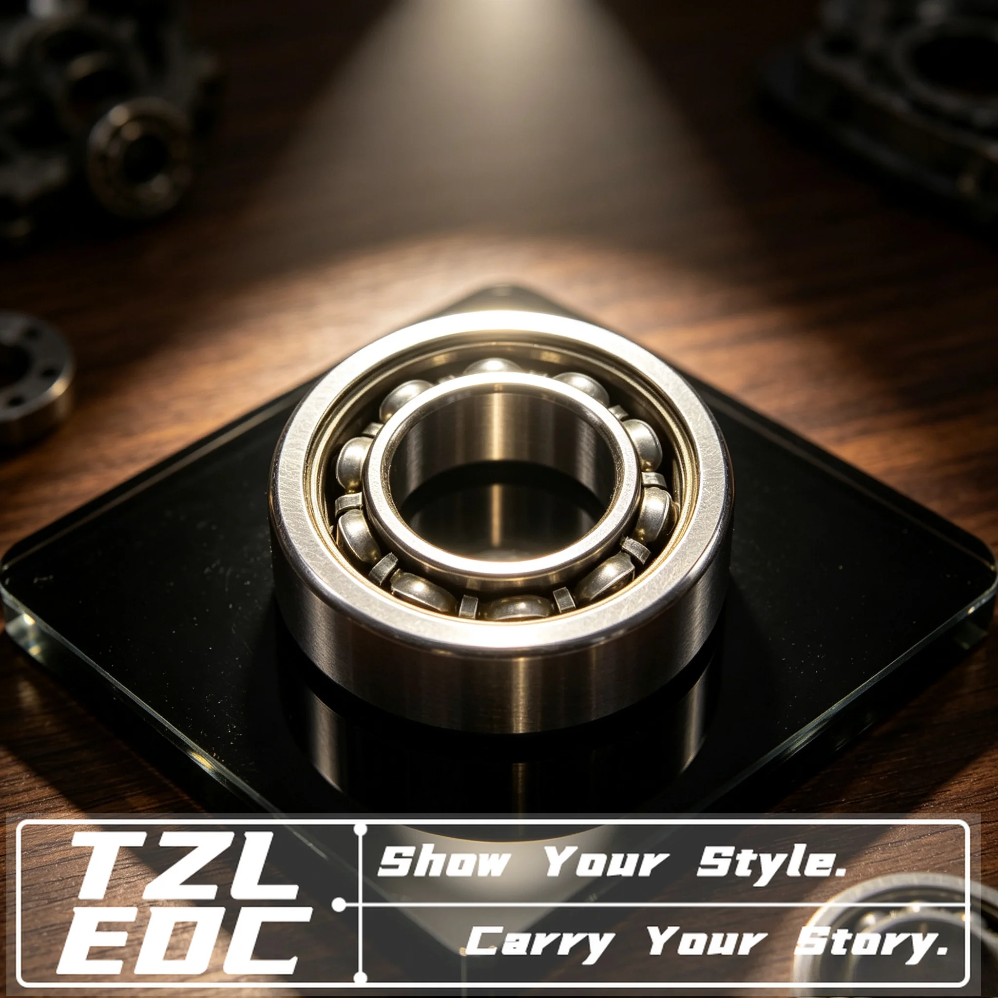Tianmo R188 Bearing Fidget Spinner, Adult Metal Finger Gyro, Pocket EDC Hand Play Stress Relief Toy