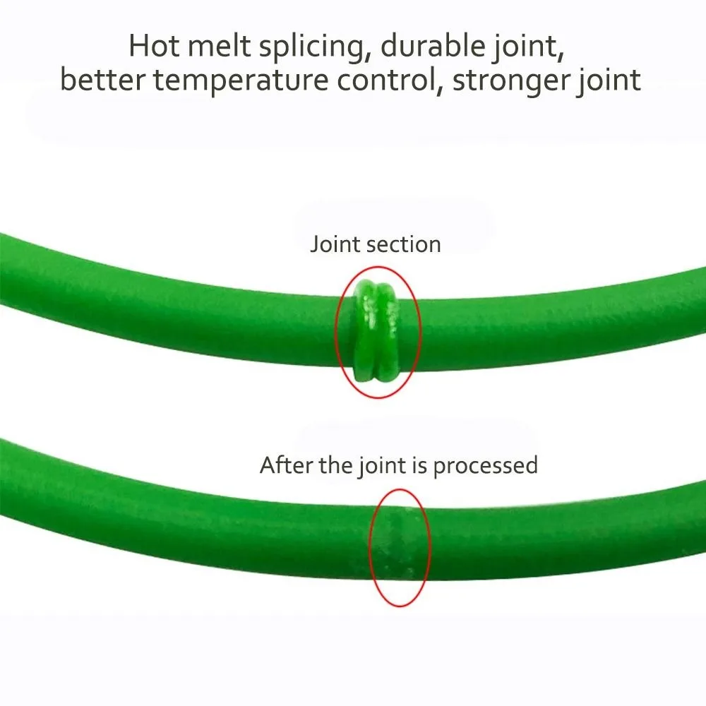 Rough Surface PU Solid Round Belts 2/15mm Meltable Cord Conveyor Drive Belt Green 1 Meters Polyurethane Drive Belting