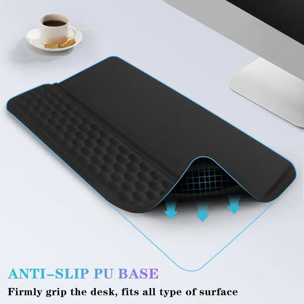 

Ergonomic Computer Keyboard Stand Memory Foam with Wrist Rest Keyboard Holder Non-slip Breathable Keyboard Riser for Easy Typing