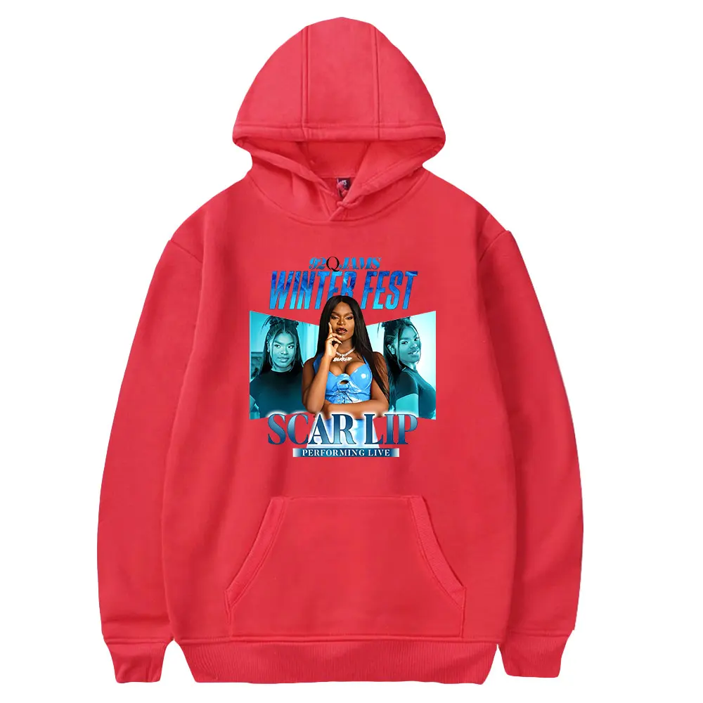 Litteken Lip Hoodie 2024 Tour Merchandise Unisex Streetwear Mannen Vrouwen Capuchon Hiphopkleding