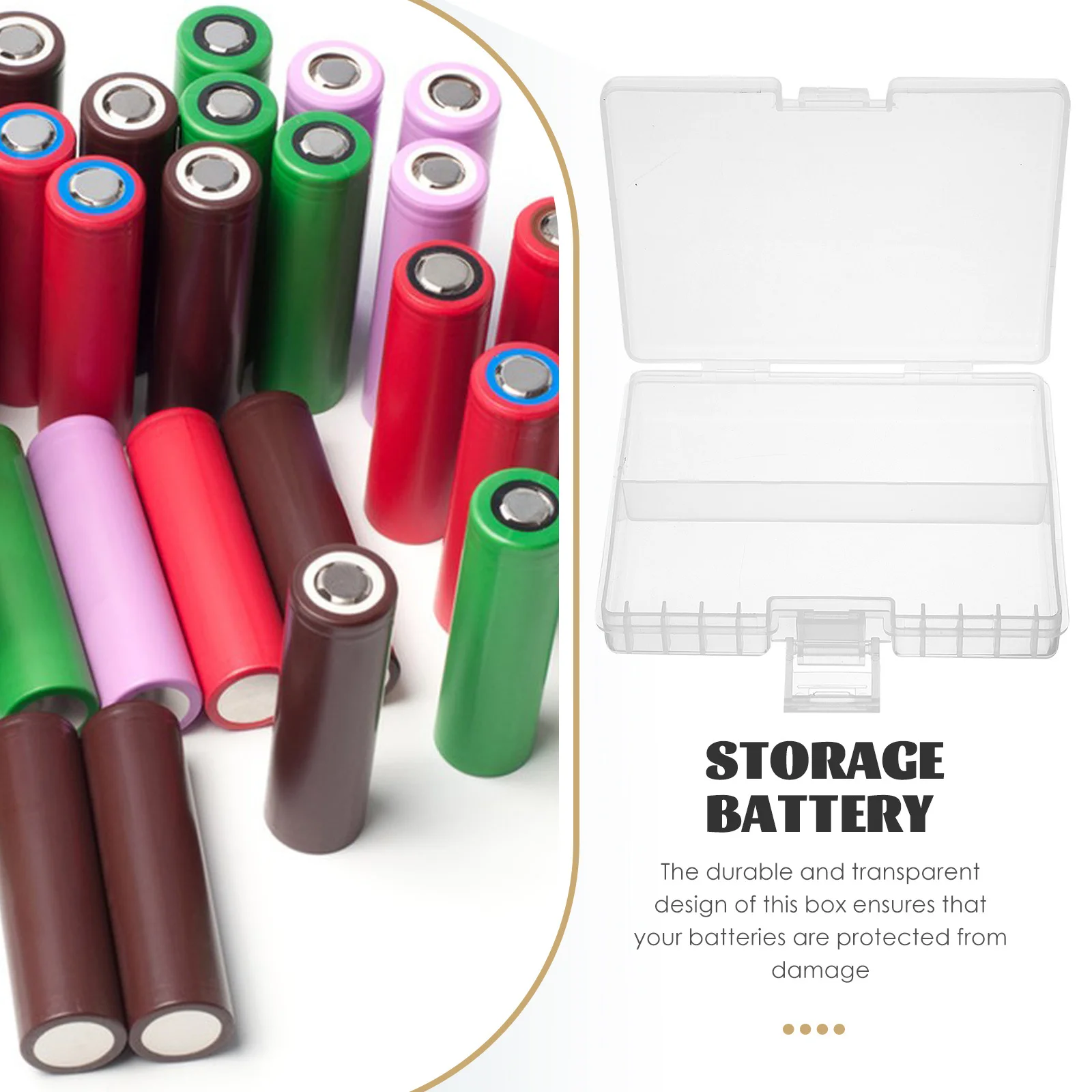 

Storage Box Portable Plastic Container For Aa Aaa Batteries Organizer Case Small Holder Carrying Case