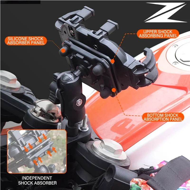 For Z SYM JOYMAX Z 125/250/300 MAXSYM Accessories High-Grade Motorcycle shock absorber GPS 360 ° adjustable phone holder