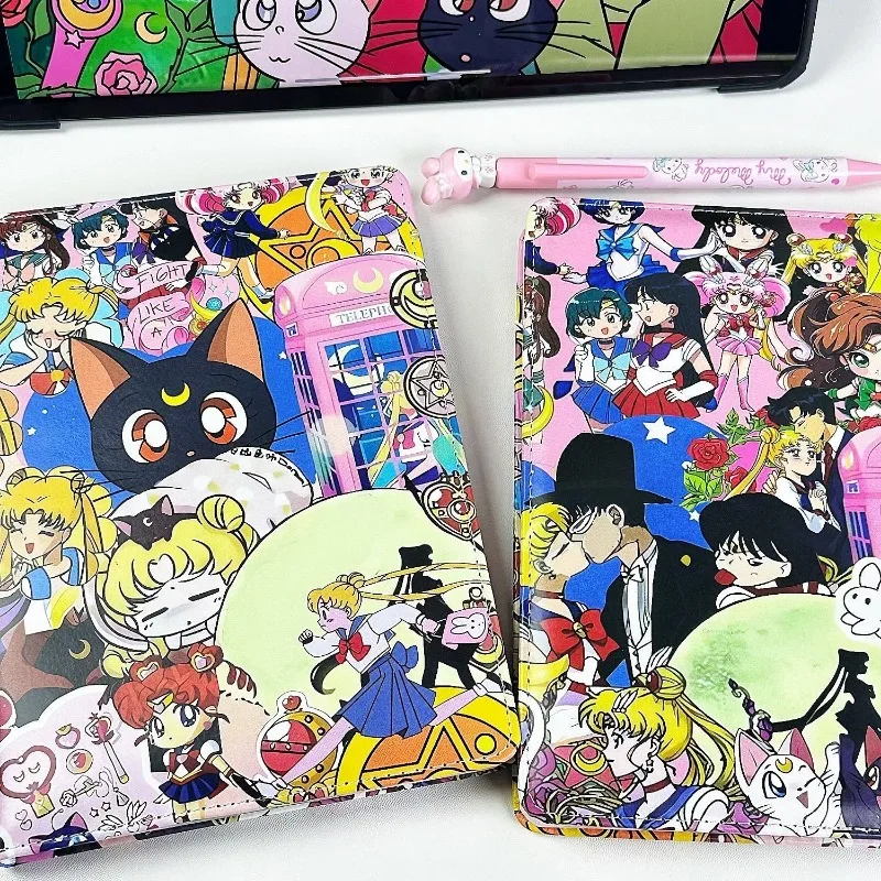 Sailor Moon A5 Notebooks and Journals Cartoon Anime Pattern Print Notebook Back To School Stationery Supplies Cute Party Gifts