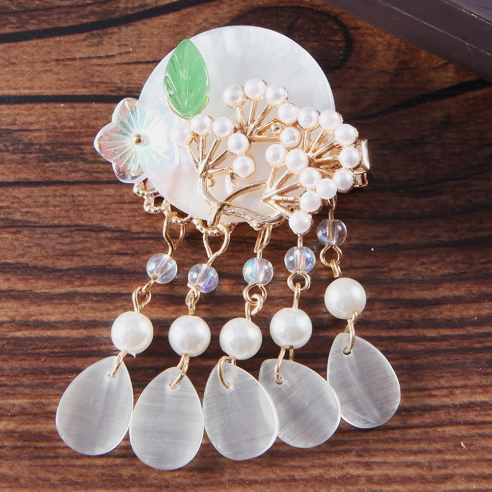 

Pearl Shell Hair Clips Vintage Bobby Pins Barrette Women Party Wedding Ceremonies Accessories Shining Decorations Easy Grip Hair