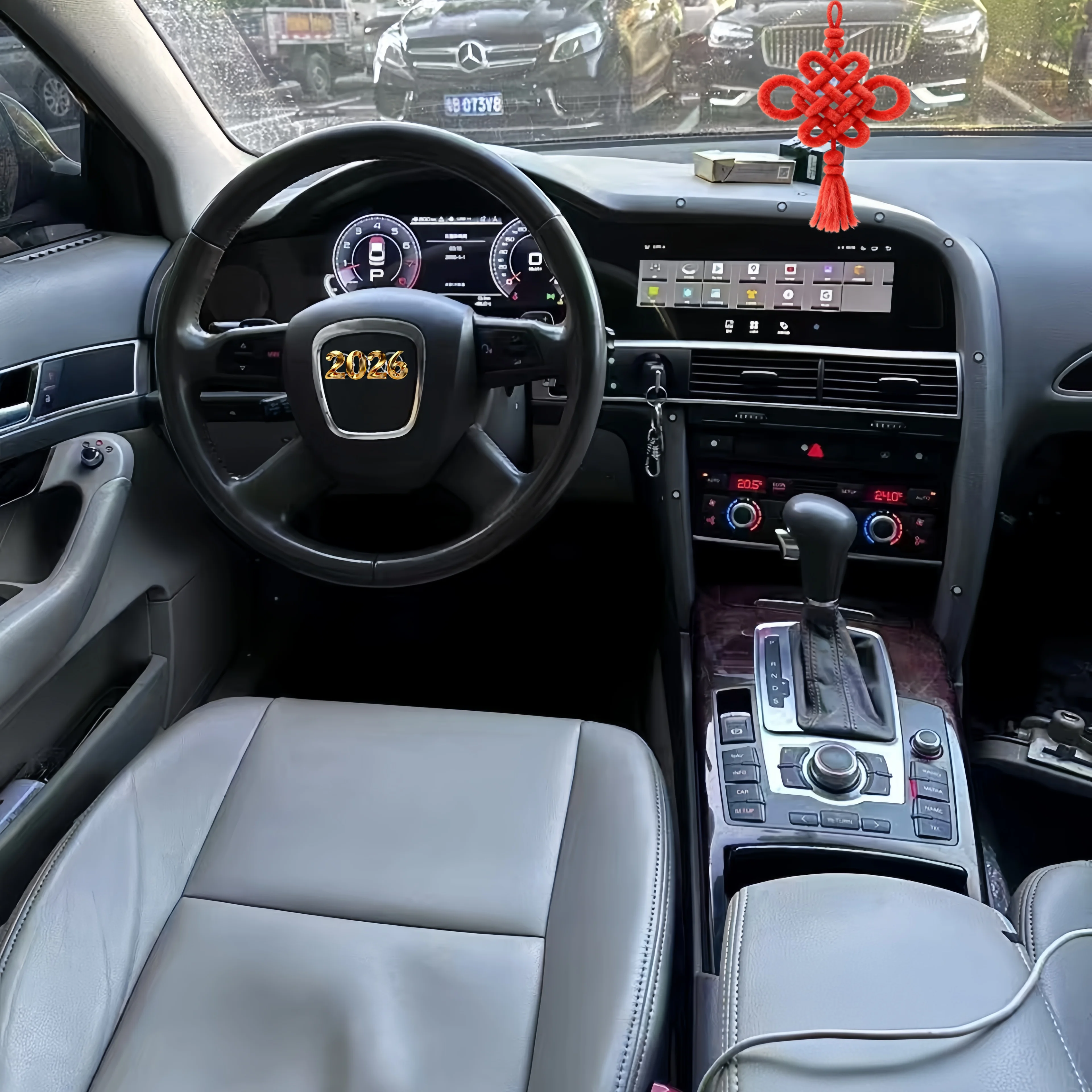 Android13 HD شاشة لأودي A6 2005-2012 Carplay سيارة لتحديد المواقع والملاحة السيارات ستيريو رئيس وحدة مشغل وسائط متعددة راديو السيارة الموسيقى AUX