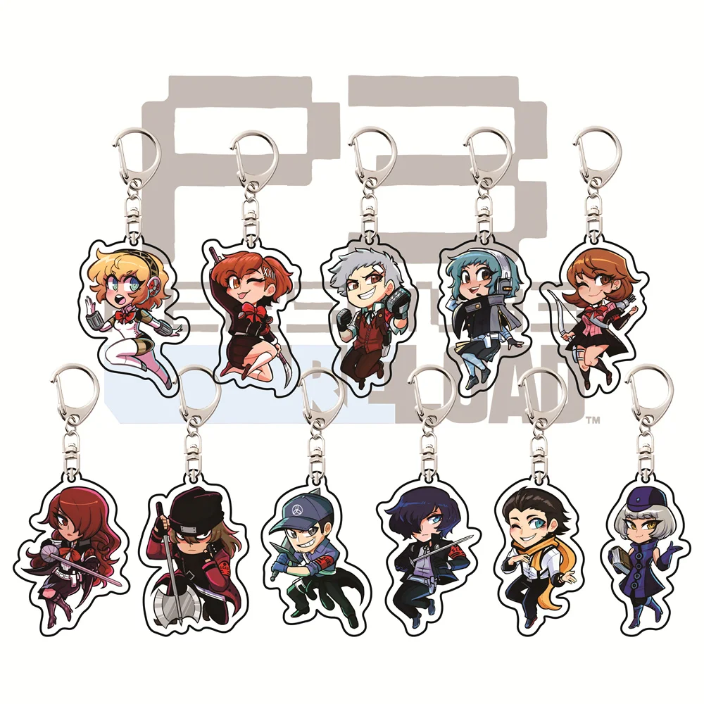 Persona 3 6cm Battle Pose Themed Acrylic Keychain Anime Pendant Bag Charm Collectible Gift for Fans