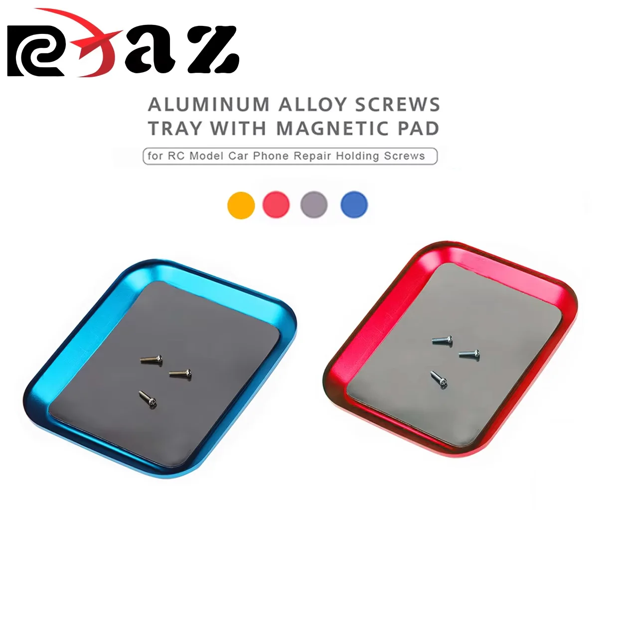 

RCXAZ RC Aluminum Alloy Repair Tool Magnetic Screw Pallet Plate for Creeper SCX10 D90 D110 Aircraft Car Boat Repair Tool