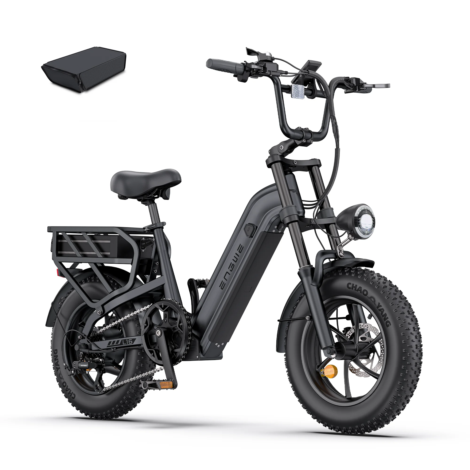 ENGWE L16 750W Electric Bike, 1500W Peak, 48V 18Ah, 28 MPH, 70-Mile Range, 16x4 Fat Tires, Hydraulic Disc Brakes, 7-Speed image 2