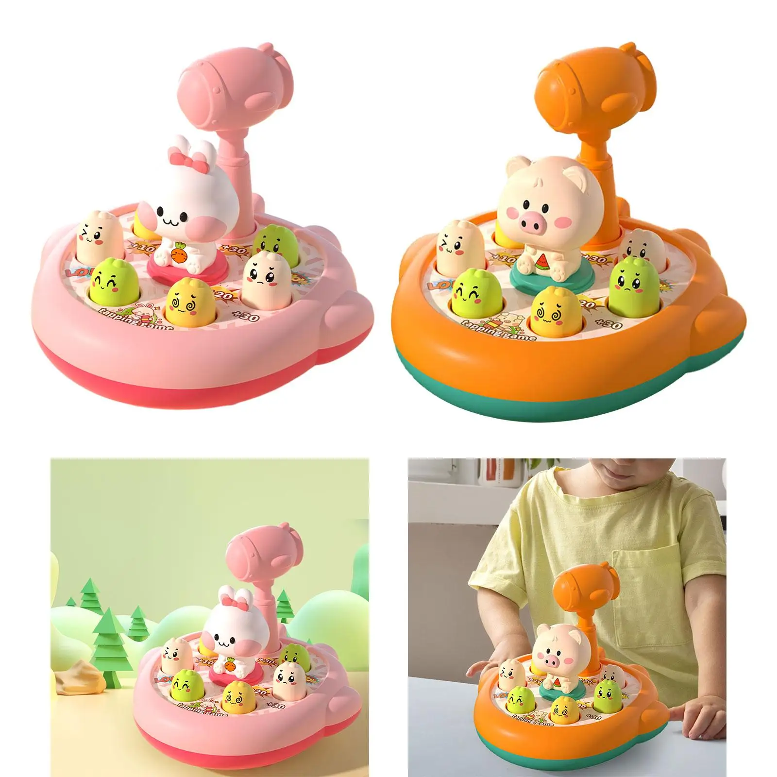 Whack Game - Jouet de développement taupe, jouet Montessori, jeu familial interactif,