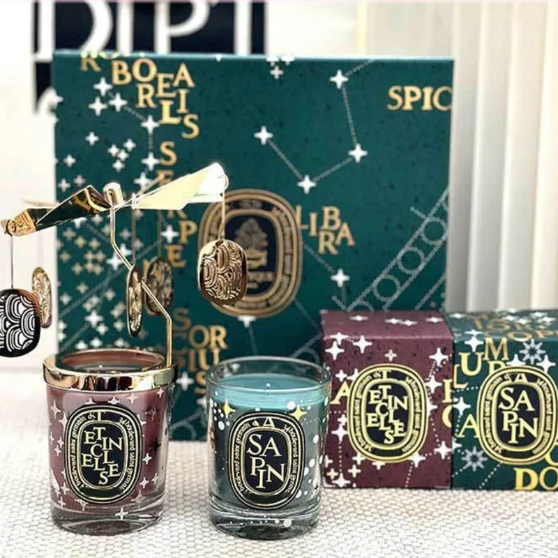 Scented candle gift set in a jar with gift box