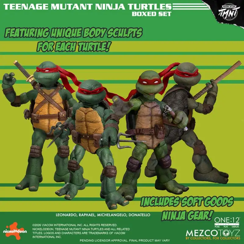 Pre-sale Original Mezco Ant One:12 Teenage Mutant Ninja Turtles Set of 4 MEZ75506 Action Figures Collection Gift - view 5