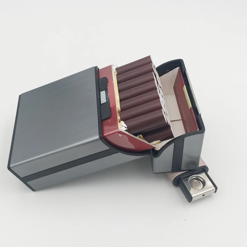 New Aluminum Alloy Cigarette Case Tobacco Holder Pocket Box Moisture-proof Storage Container Exquisite Accessories Gifts