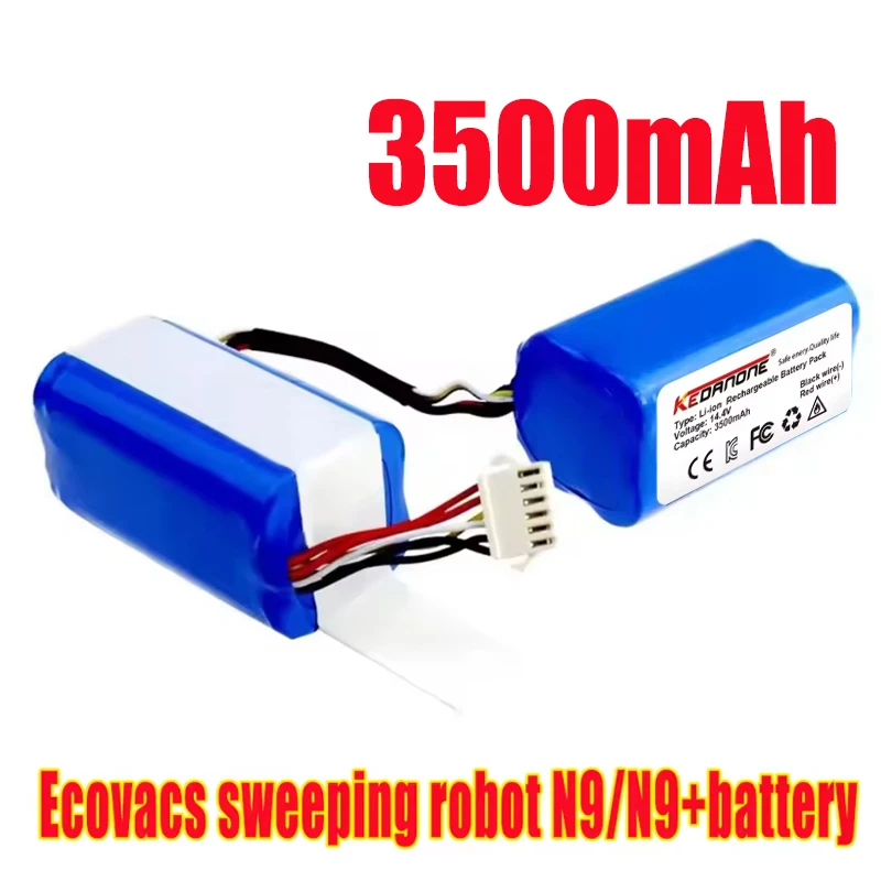 

Replacement Battery for ECOVACS N9, N9+,N9+,DVX45,K10,K20,fits Part No. RC01-LI-1440-5200 3500mAh/14.4V