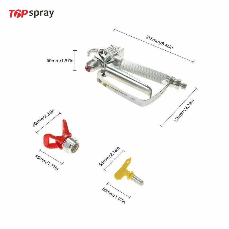 3600PSI High Pressure Airless Paint Gun With 517 Spray Tip & Nozzle Guard Pump Sprayer for Titan Airless Spraying Machine Graco 