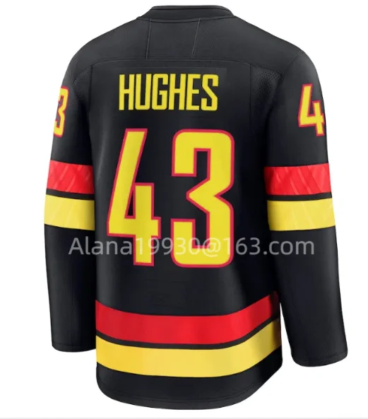 

2025 Custom New Style Jersey Quinn Hughes Elias Pettersson Brock Boeser J.T. Miller Jerseys