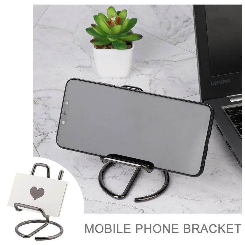 Imagem -02 - Suporte de Cartão de Metal para Mesa Suporte Multifuncional para Celular Exibição de Cartão de Nome Comercial Organizador de Armazenamento de Escritório