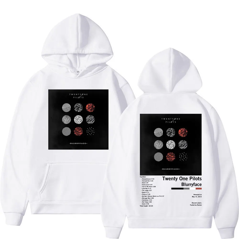 Rock Band Twenty One Pilots Music Album Print Hoodies Unisex Fashion Oversized Pullovers Casual Long Sleeve Fleece Sweatshirts