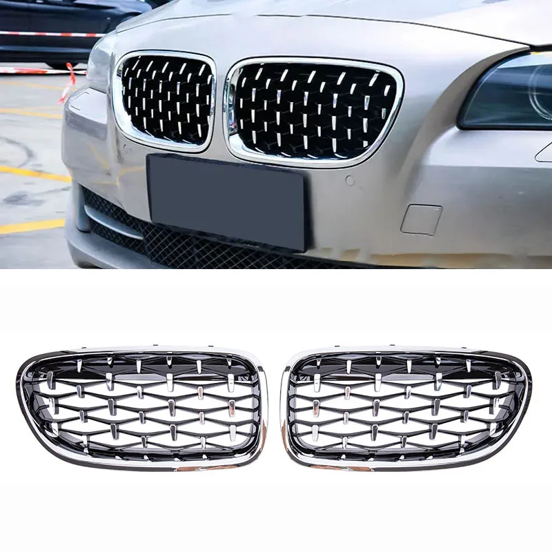 

Car Front Kidney Bumper Grill Grilles Diamond Style Racing Grille For BMW 5 Series F10 F11 F18 520 523 525 530i M5 10-17 Auto