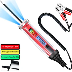 Electrical Test Pen Bipolar Automotive Wiring Tester Digital LCD Automobile Power Tester 1-75V Car Power Tester Automotive