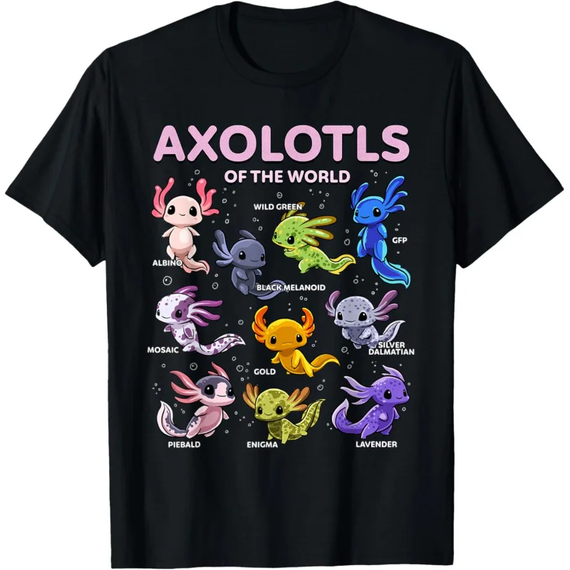 

Axolotl Kawaii Axolotls of the World Animals T-Shirt