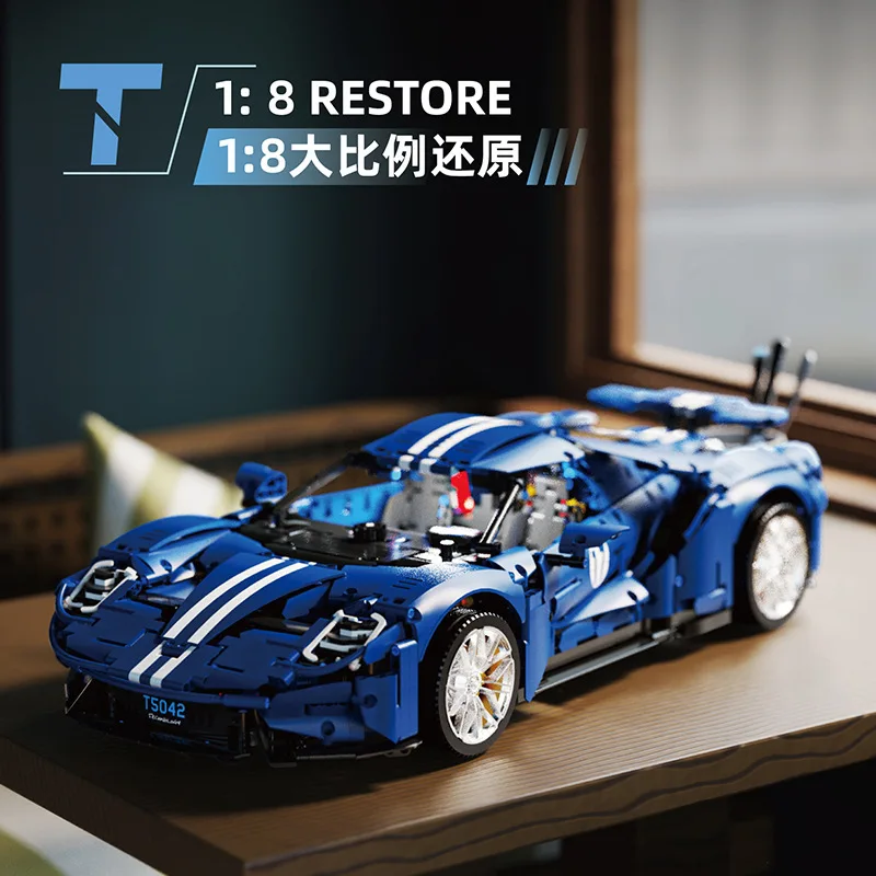 TGL T5042 Technical Super Sports Car 1:8Model City Racing Series DIY Creative Toys Building Blocks Gift For Boys 3056Pcs