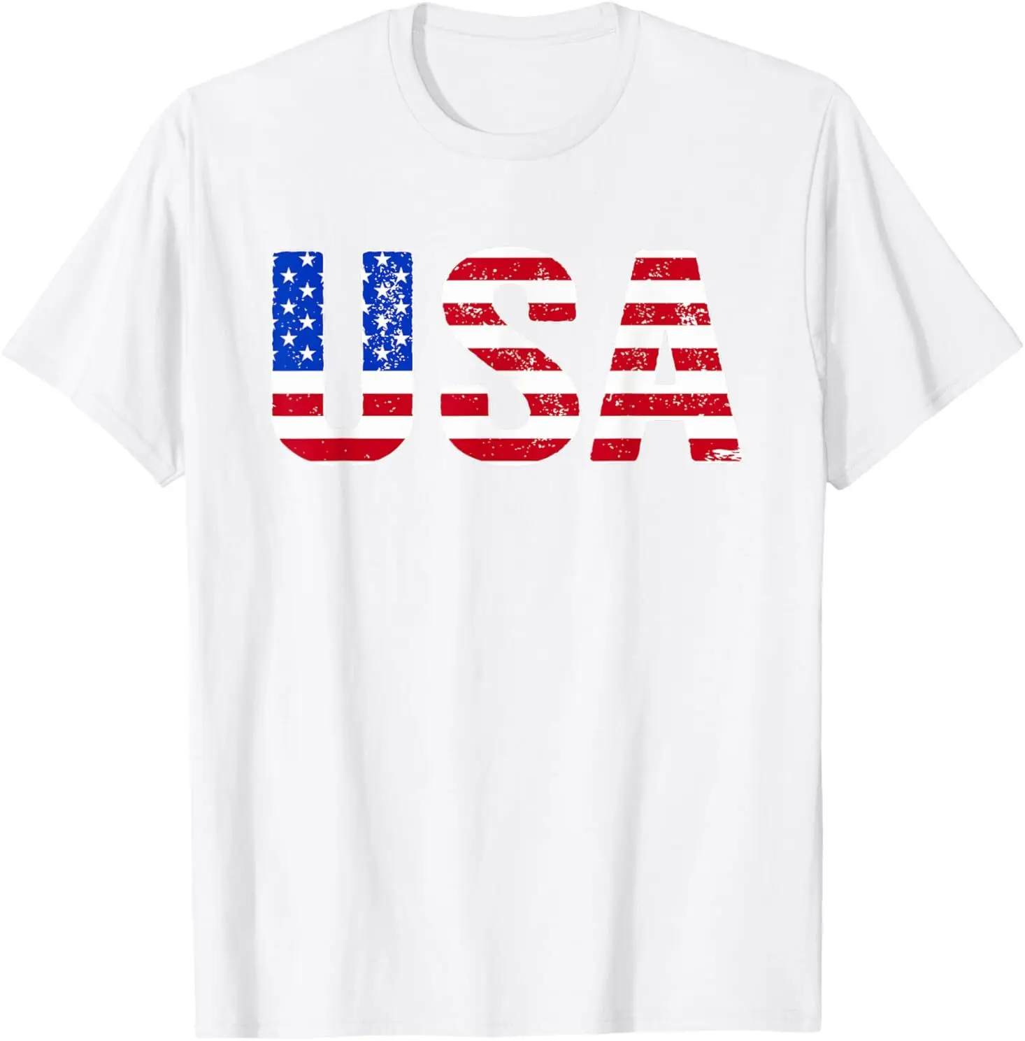 

USA T Shirt Patriotic American Flag Men Women Kids July 4th T-Shirt