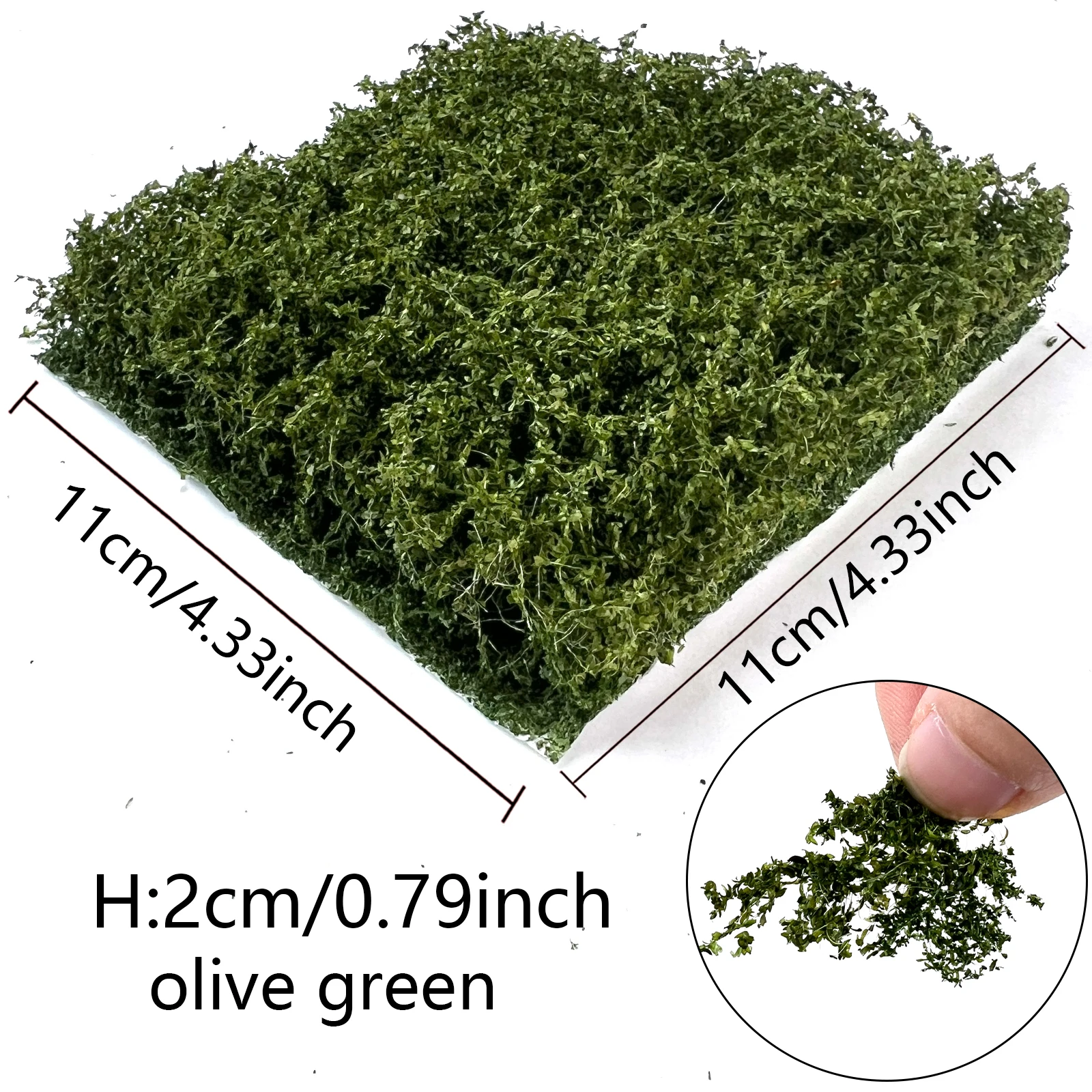 Height 20mm Hand-Tearable Miniature Bushes – Realistic Shrubs for DIY Scenery, Railway Layouts, Wargames & Dioramas (1 Box)