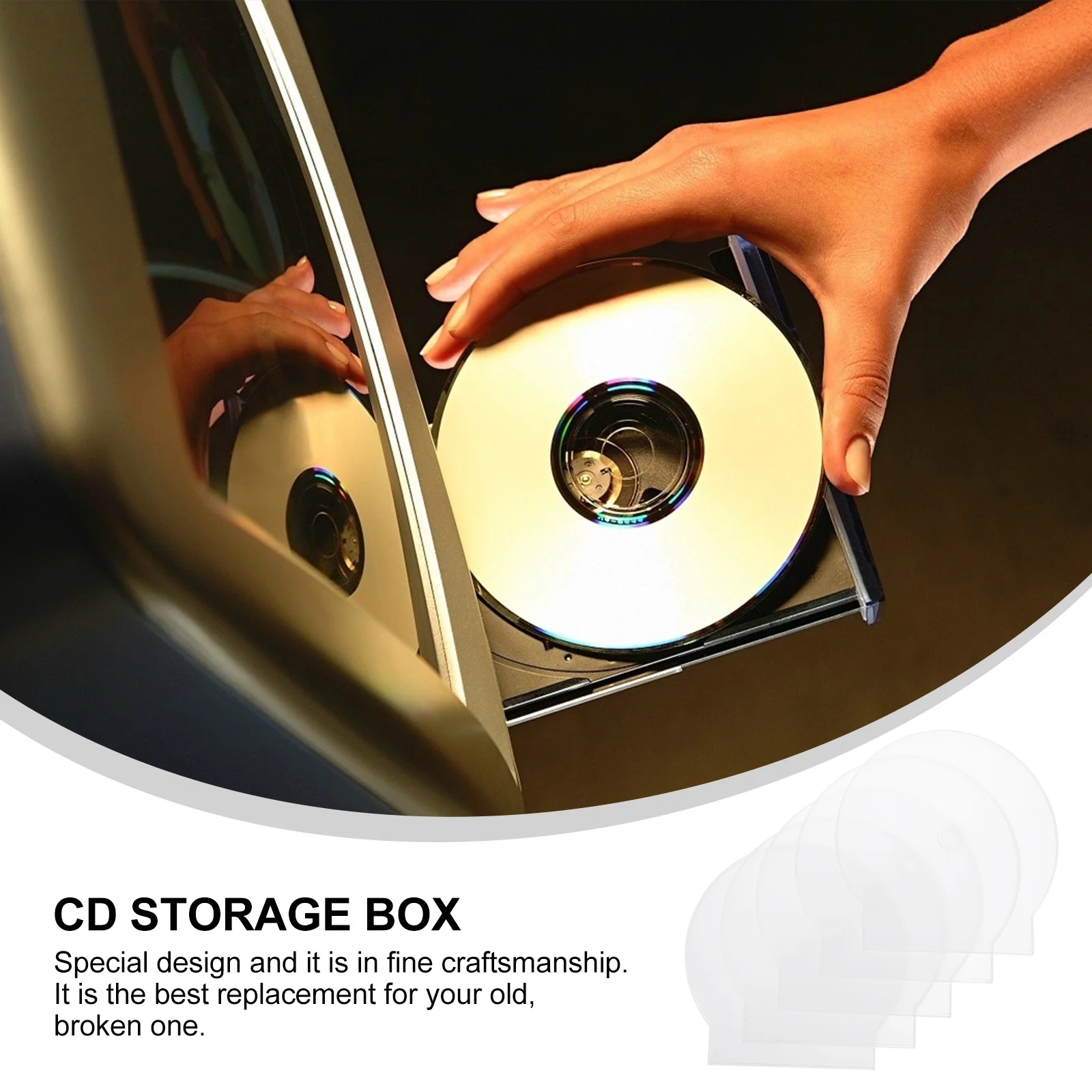 

20Pcs Cd Storage Box Semicircular Transparent Plastic Case Wear-Resistant Optical Disk Protective Plastic Optical Disks Box