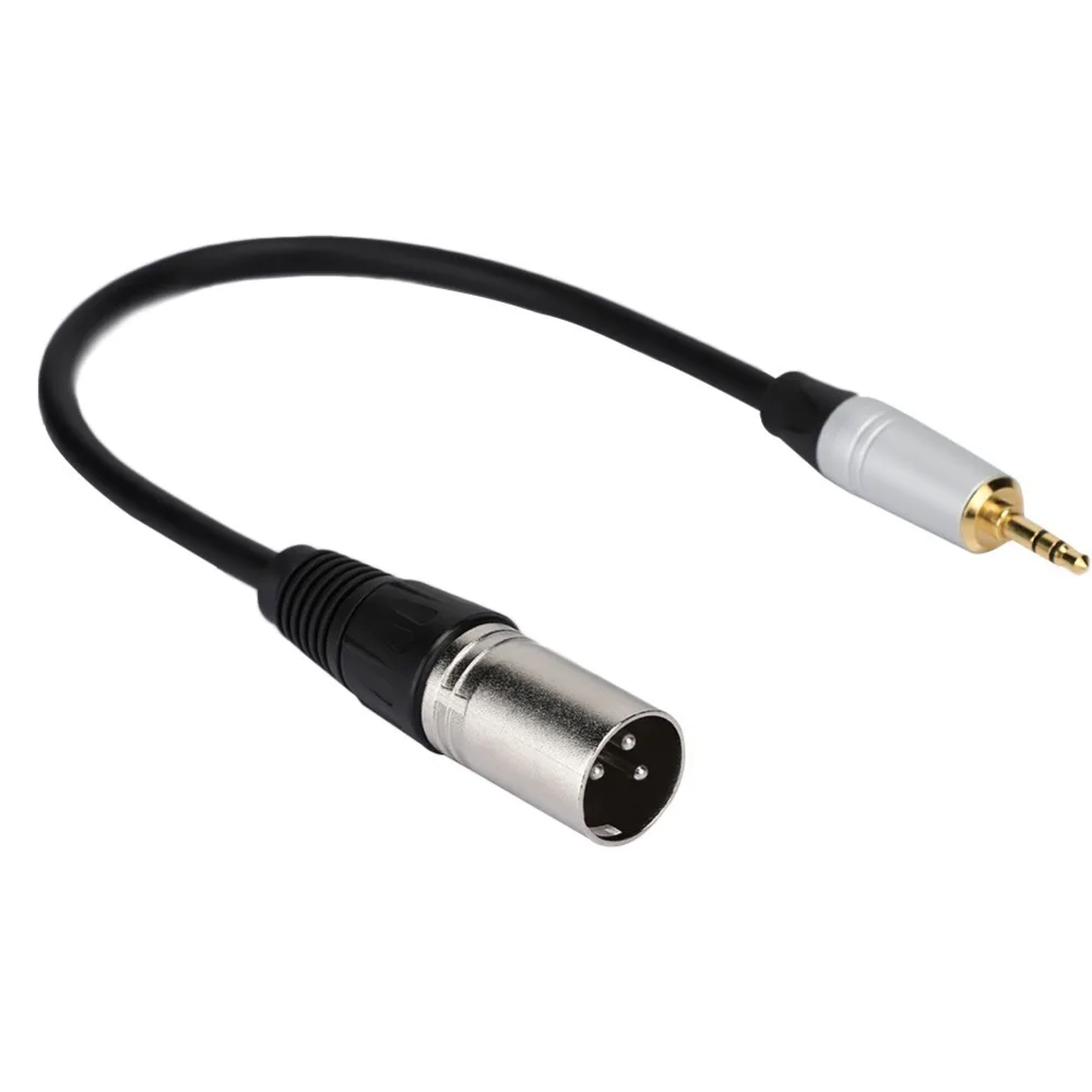 

Durable 30cm 3.5mm Male To 3PIN XLR Male Flexible Plug and Play Converter Male Audio Adapter Cable Professional Audio Setup