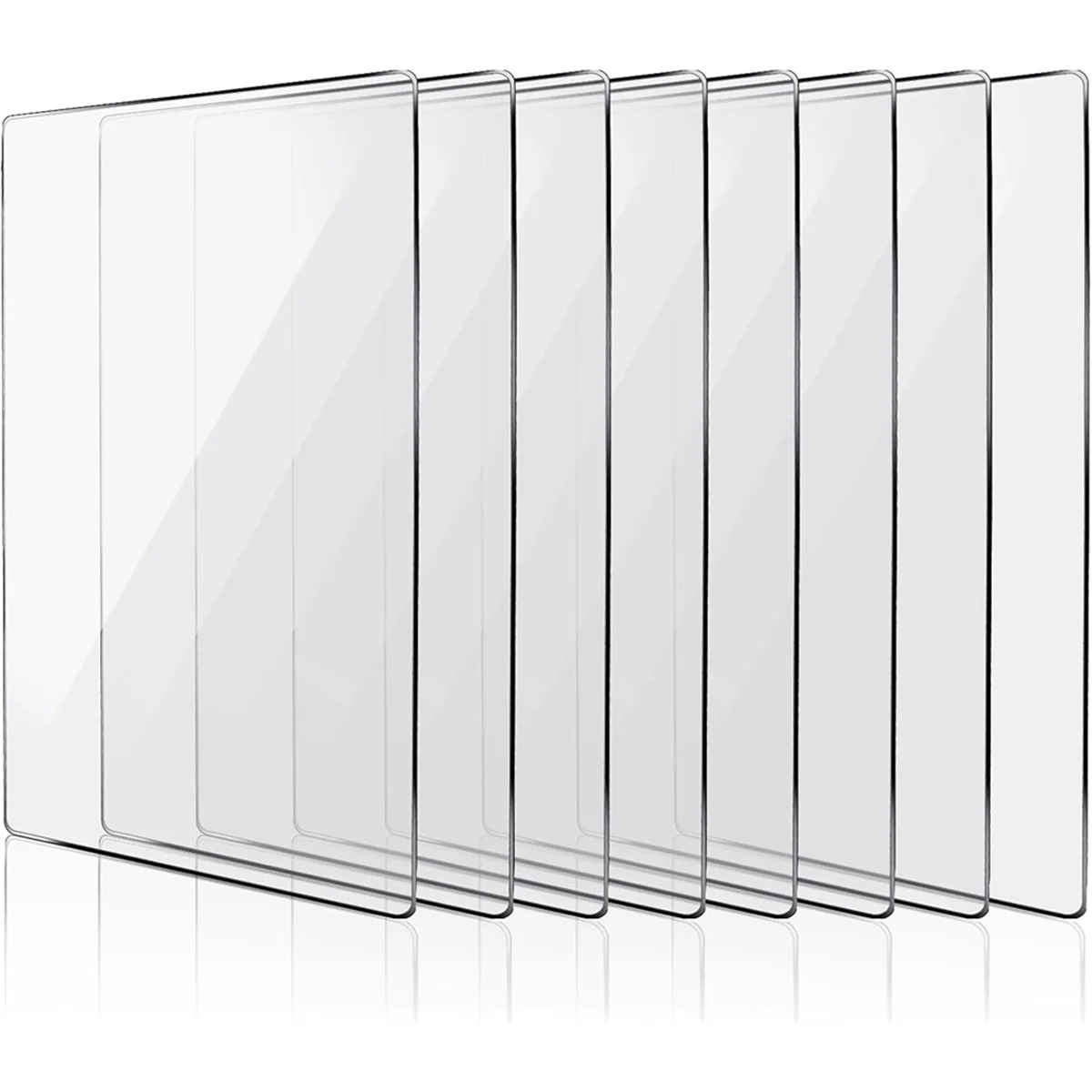 

ABXK, 8 шт., прозрачные акриловые режущие подушечки, 8,7 х 6,1 дюйма, прозрачные режущие пластины, акриловые режущие подушечки для тиснения и рукоделия