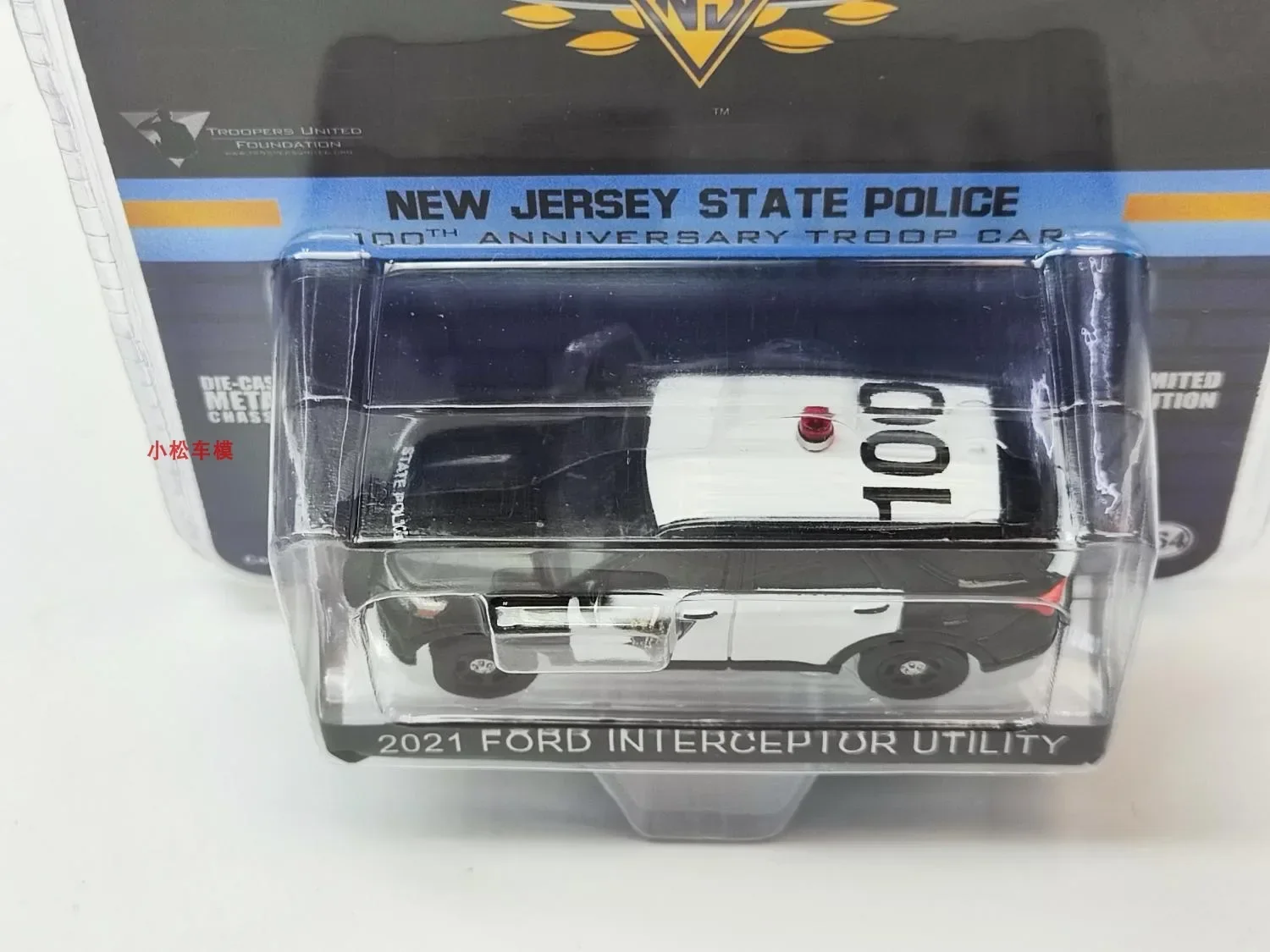 1:64 2021 Ford detektyw intercepcja samochód policyjny edycja z okazji 100. rocznicy Diecast Model samochodu ze stopu metali zabawki na prezent