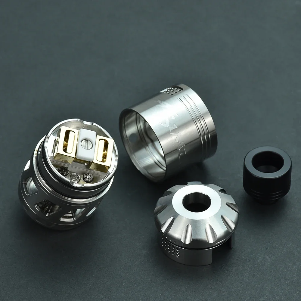 25 มม.Simurg SX RTA Atomizer 316 SS Rebuildable Topfilling 6.5ml E-Cigarette TANK vs Gryphus Vapor GIANT Extreme 2 topcoil RTA