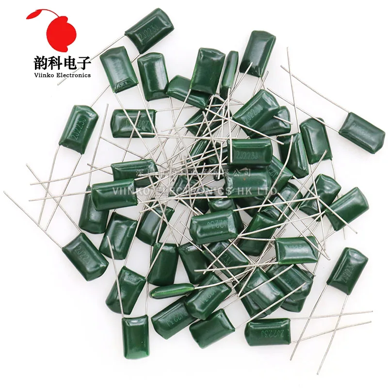 50pcs Polyester film capacitor 630V 1nF 1.5nF 10nF 22nF 33nF 47nF 2J102J 2J152J 2J222J 2J472J 2J682J 2J103J 2J223J 2J333J 2J473J