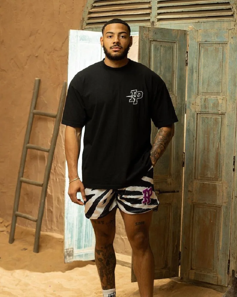 Nowe letnie spodenki na co dzień Druk cyfrowy Nadruk zwierzęcy Męskie modne spodenki sportowe uliczne Haftowane szorty