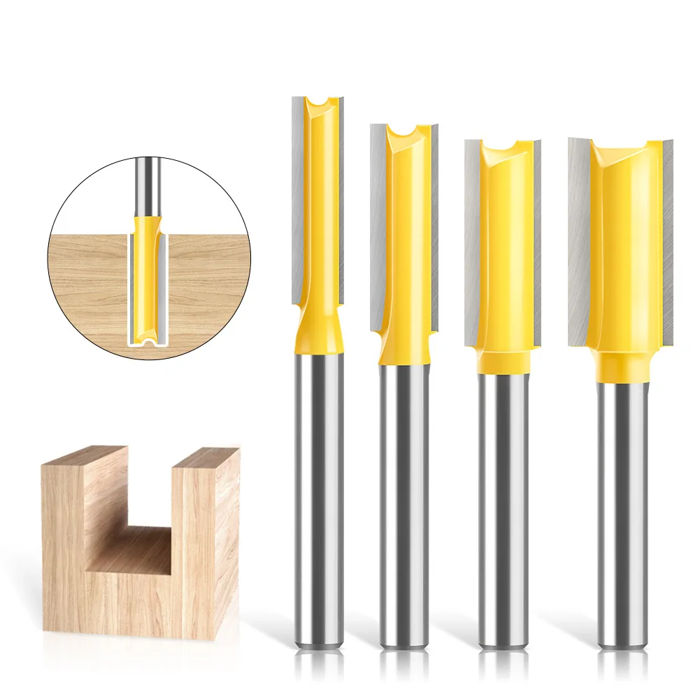 6mm Straight Knife Double Edge Slotting Knife Woodworking Milling Cutter Grooving Cutter Trimming Machine Milling Cutter