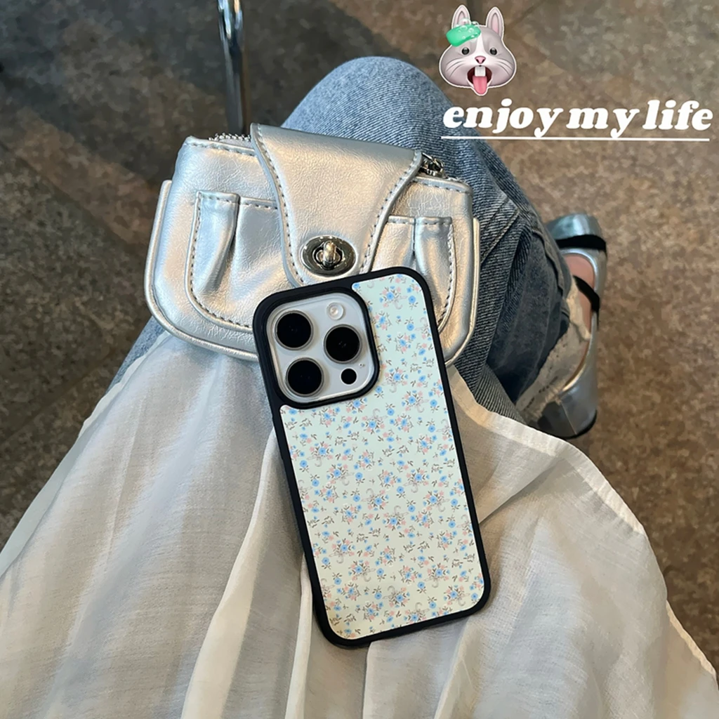 

Модный креативный полноэкранный красочный противоударный защитный чехол для телефона с маленькими цветами для iPhone 16, 15, 14, 13 Pro Max