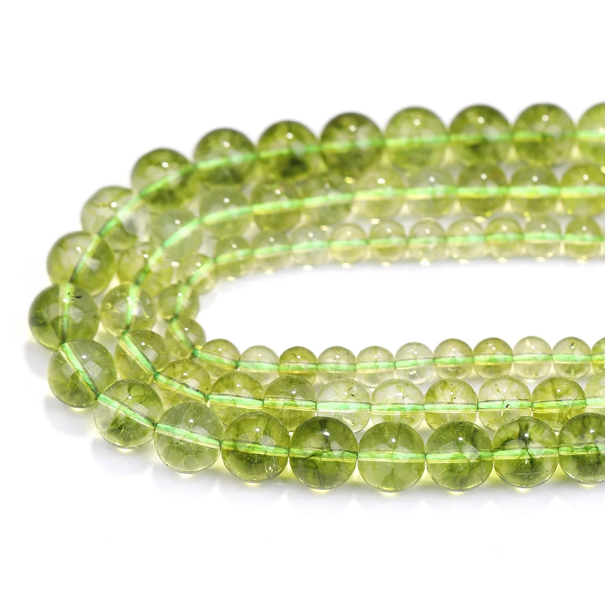 حبات كريستال خضراء مستديرة فضفاض خزر عازل لصنع المجوهرات سوار ذاتي الصنع إكسسوارات عقد