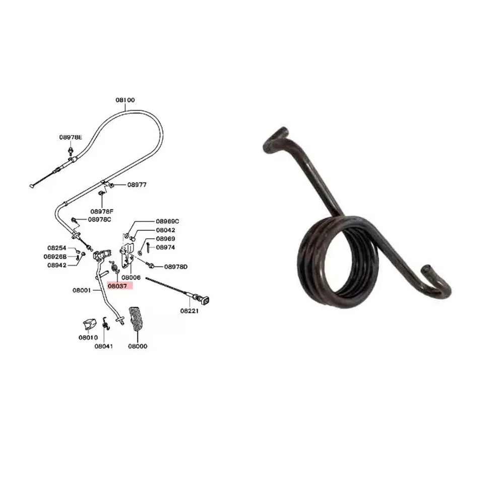 MB011387 accelerator Pedal Tension Return Spring for Pajero V20 V30 v40 for Pajero Sport K90