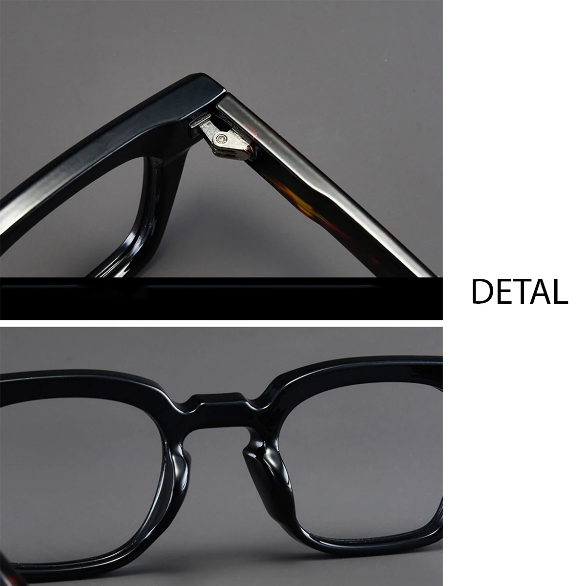 Premium-Anti-Blaulicht-Brille, Retro-Quadratrahmen, Unisex, stilvolle Computerbrille, bequem, leicht – Detail 6