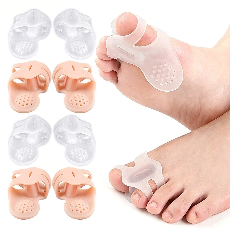 1/2/5Pairs Soft Silicone Bunion Corrector Toe Separators Spacers for Cushion Protector Hallux Valgus Foot Fingers Care Pedicure